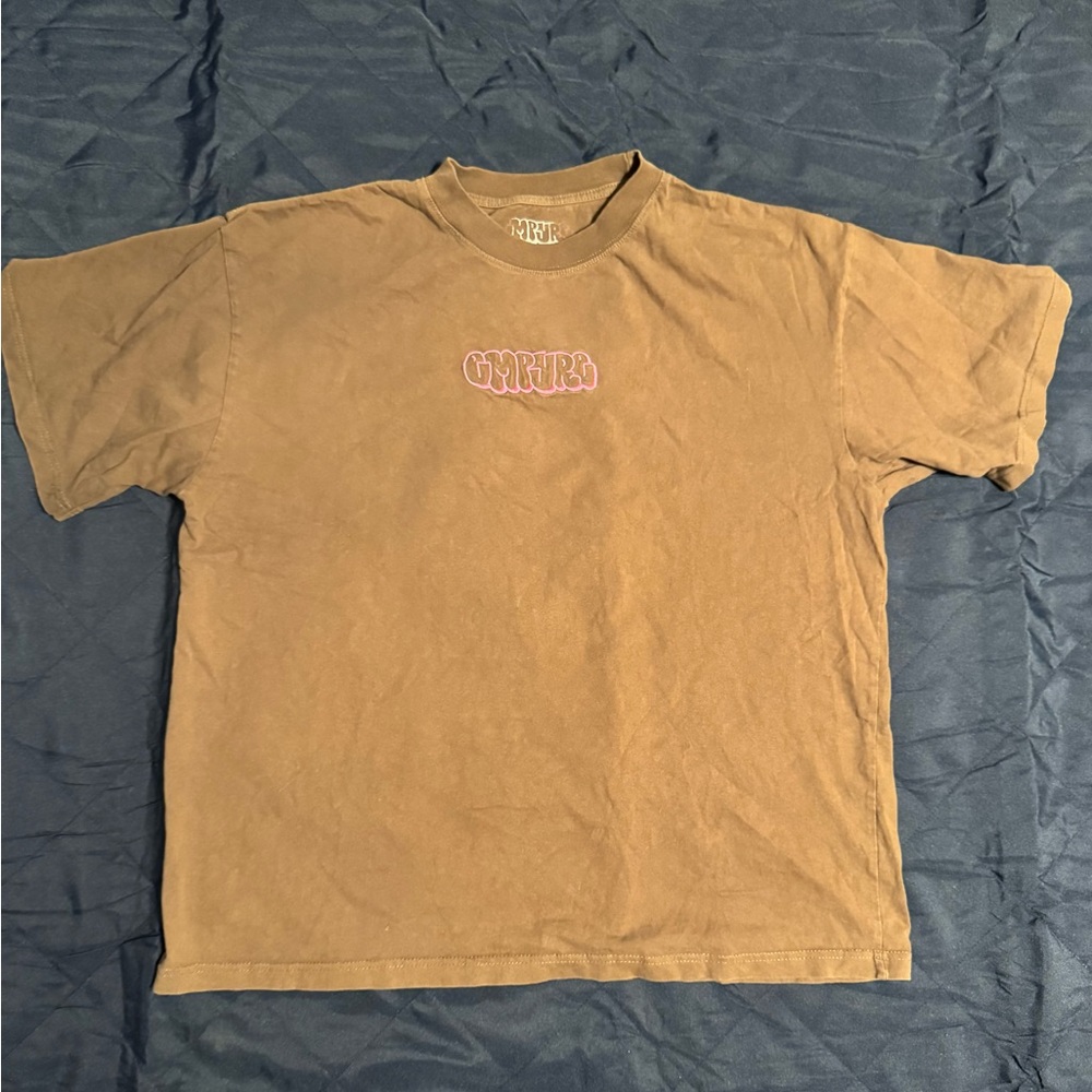 Empyre Brown Graphic T-Shirt with Pink logo